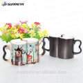 Os amantes da sublimação A caneca com água quente mudará a cor feita em YIWU